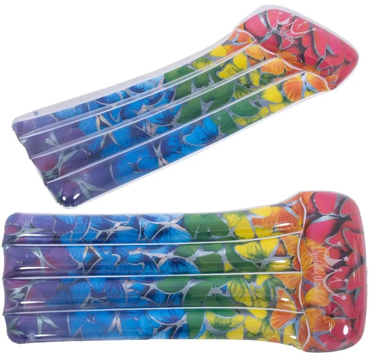 Sun Club, dmuchany materac, motyle, 174-76-25 cm