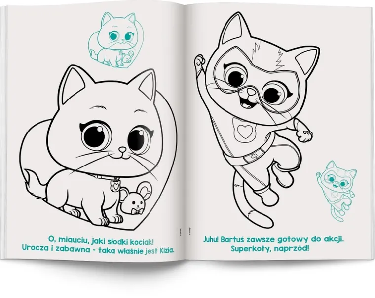 Superkoty. Kolorowanka z naklejkami