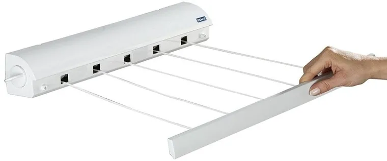 Suszarka na pranie, rozwijana, 5 sznurków do suszenia, szerokość 21m