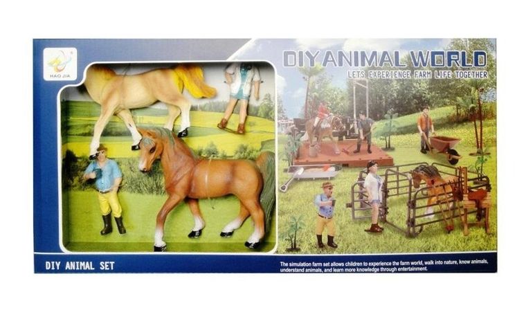 Swede, zagroda dla koni, zestaw z figurkami