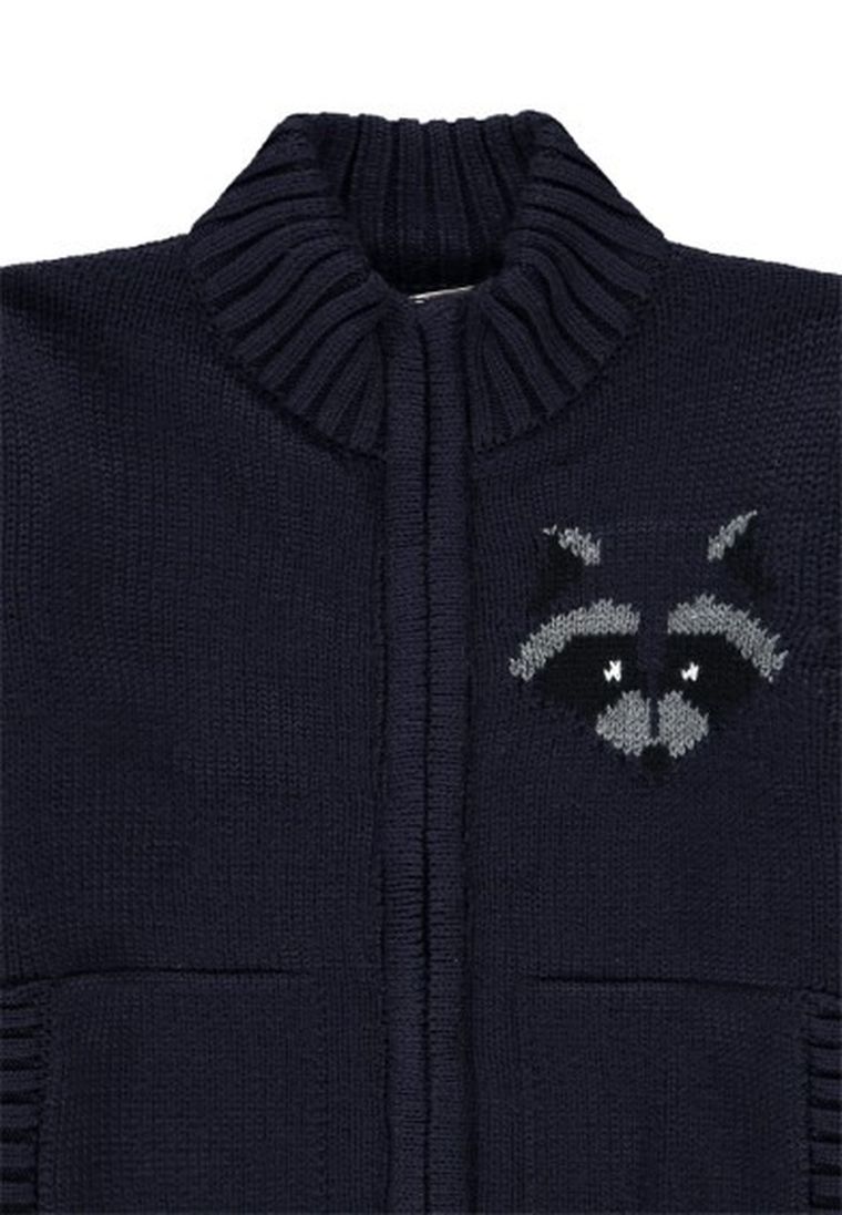 Sweter chłopięcy, rozpinany, granatowy, Esprit