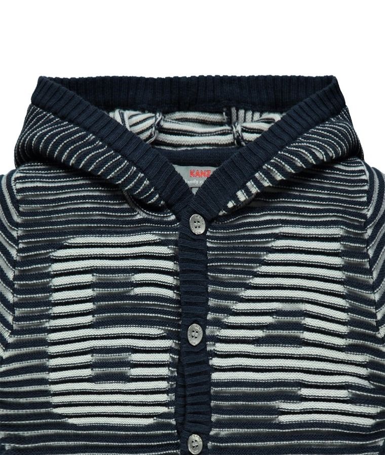 Sweter chłopięcy z kapturem, rozpinany, mix, Kanz