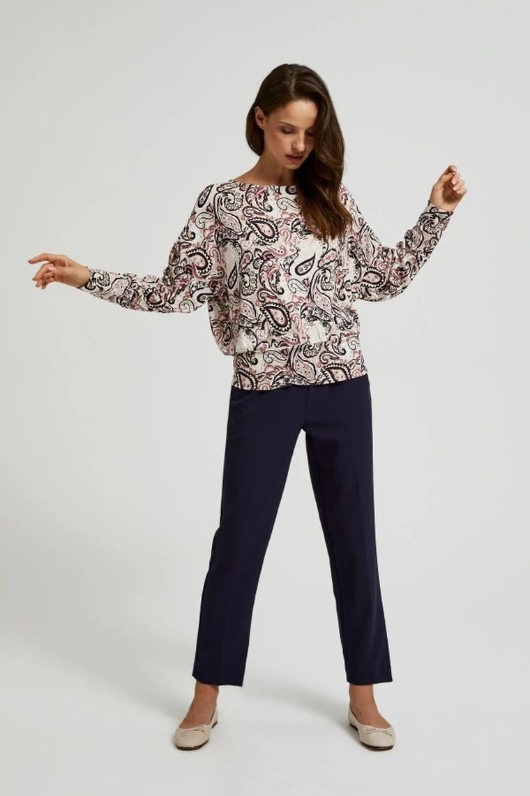 Sweter damski, beżowy, Moodo