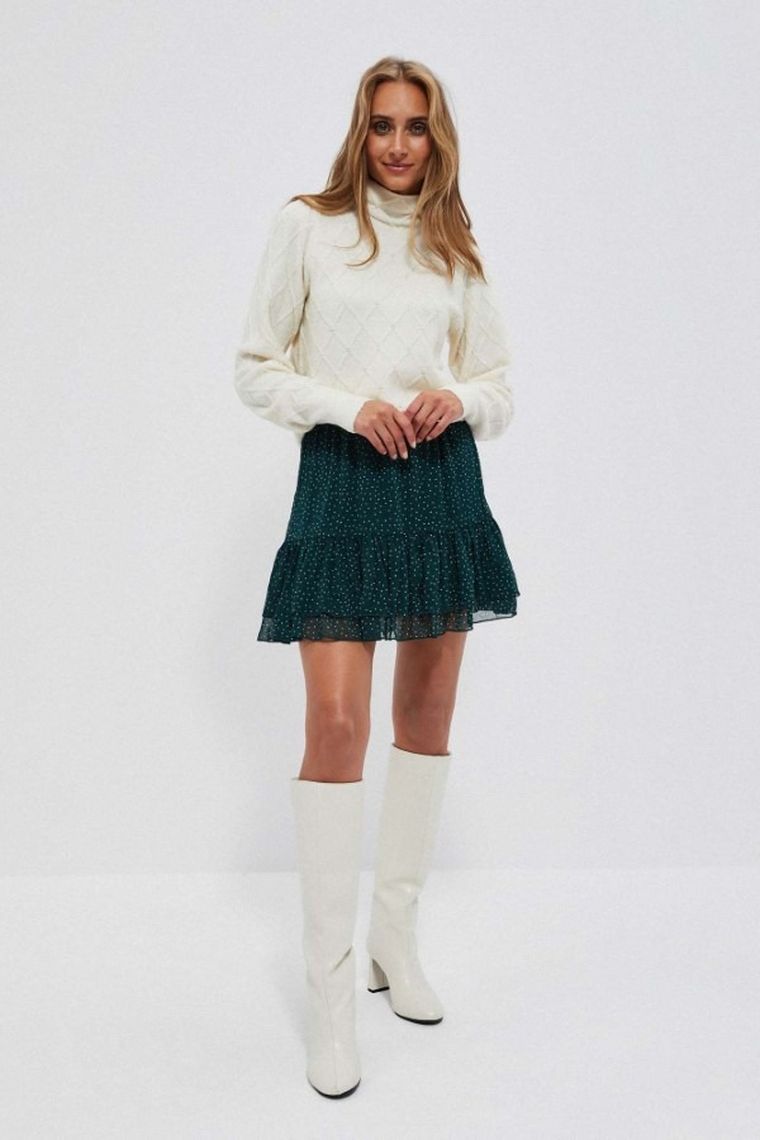 Sweter damski, biały, Moodo