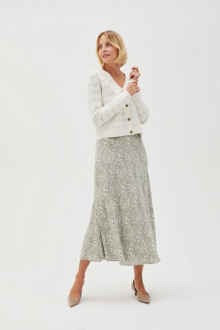 Sweter damski, biały, Moodo