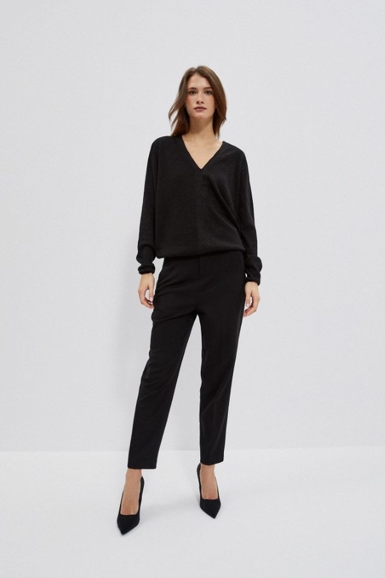 Sweter damski, czarny, Moodo