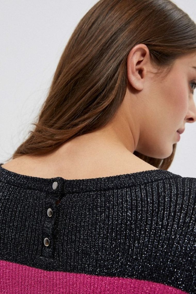 Sweter damski, czarny, Moodo