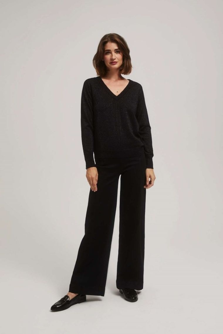 Sweter damski, czarny, Moodo