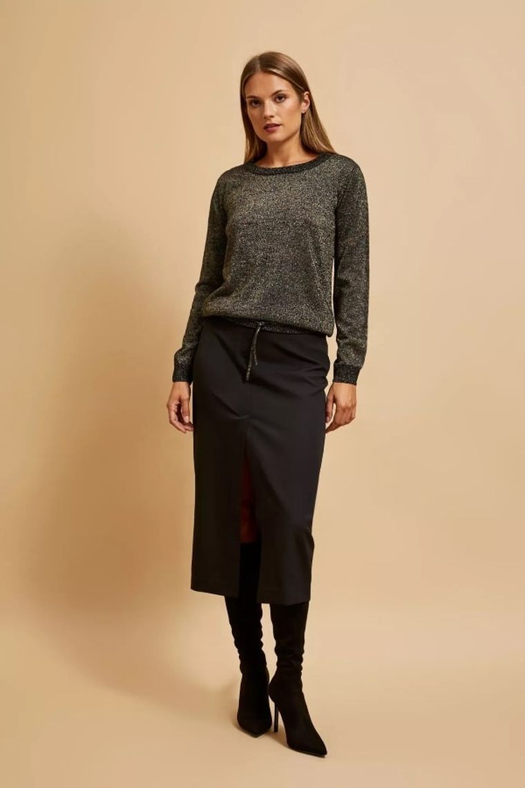 Sweter damski, czarny, Moodo