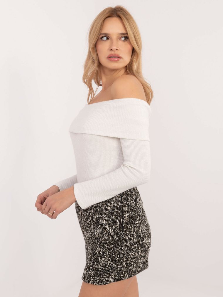 Sweter damski, ecru, Italy Moda
