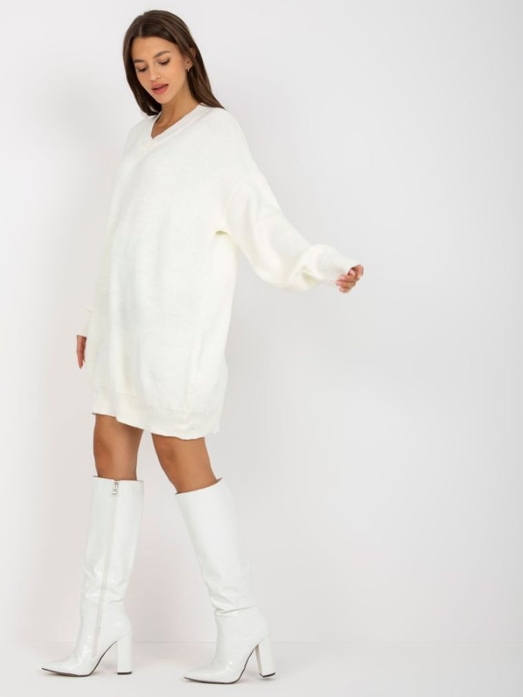 Sweter damski, ecru, Rue Paris