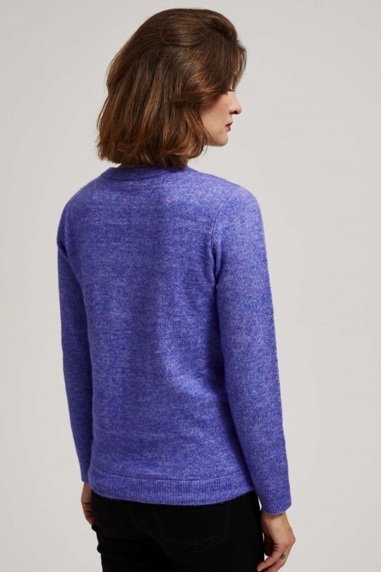 Sweter damski, fioletowy, Moodo