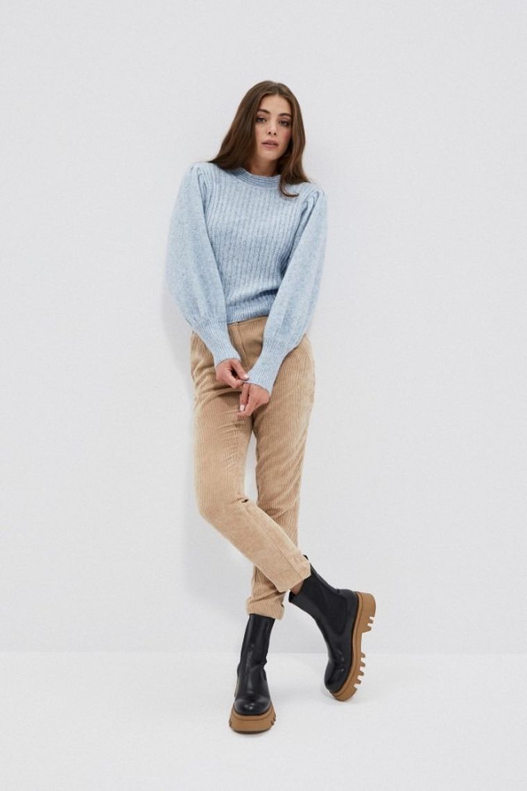 Sweter damski, niebieski, Moodo