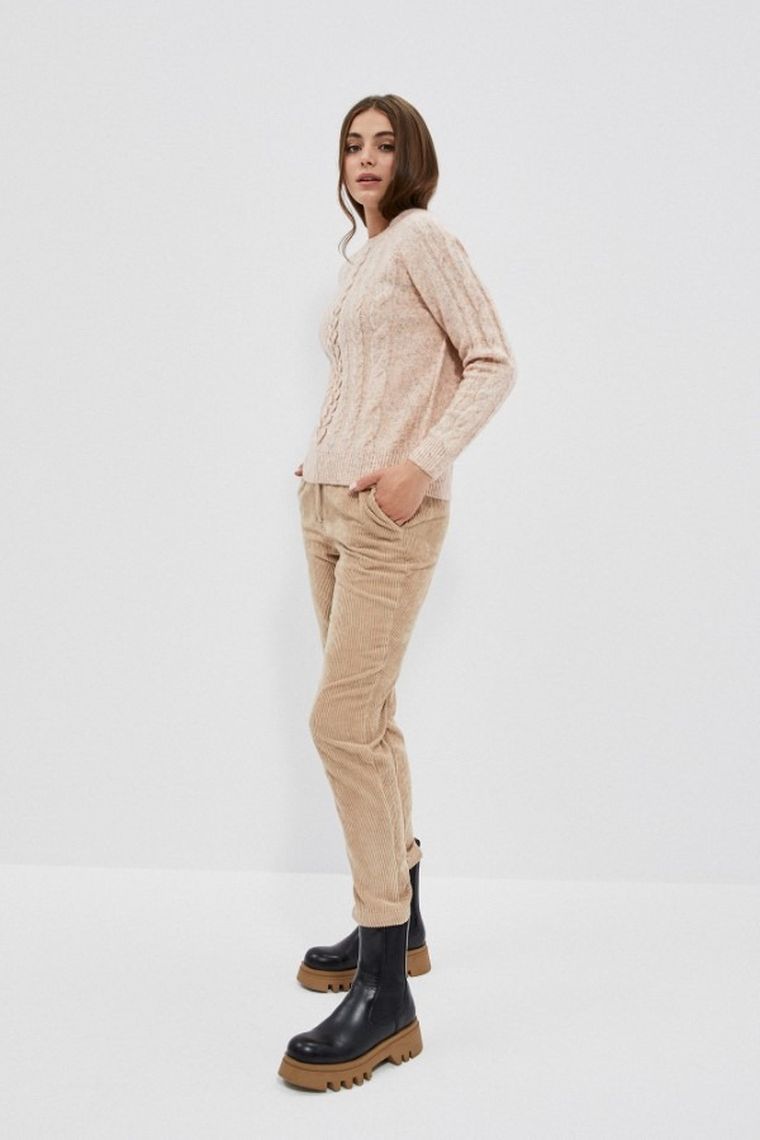 Sweter damski, różowy, Moodo