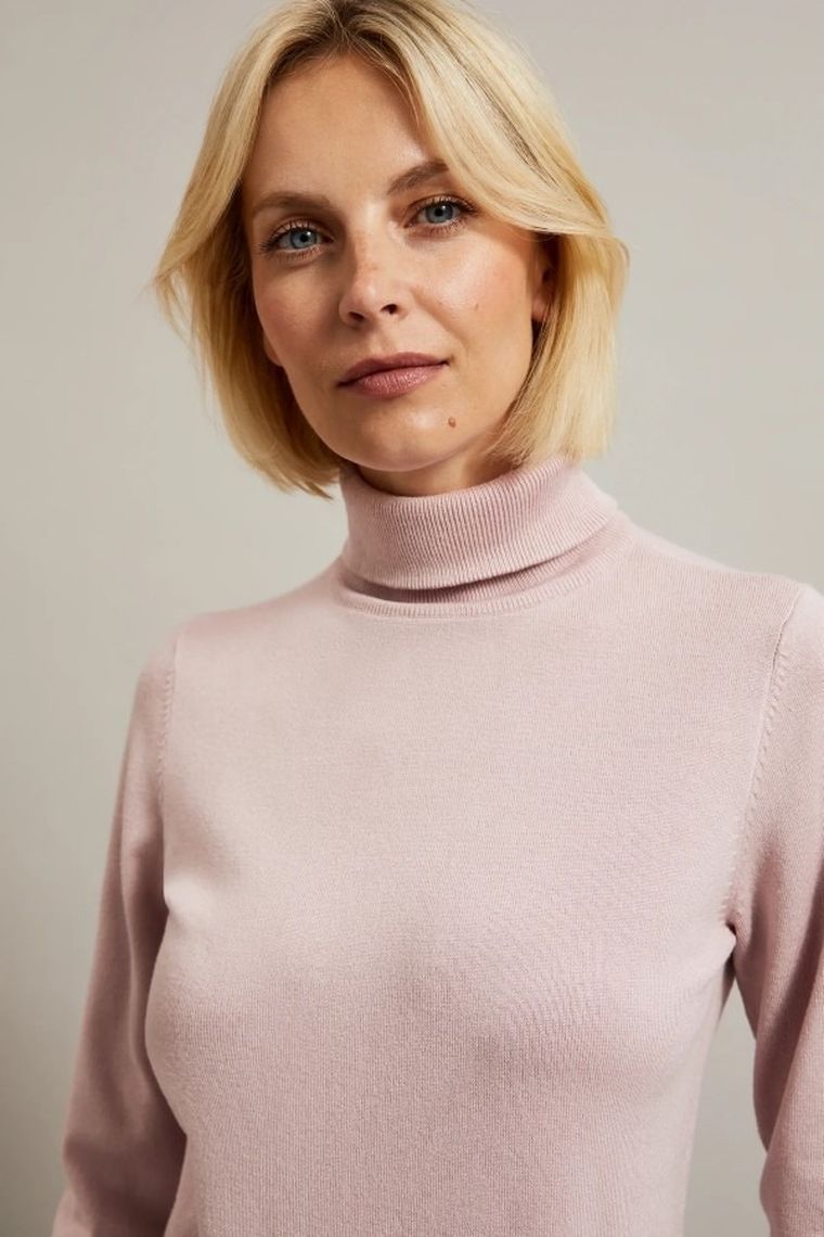 Sweter damski, różowy, Moodo