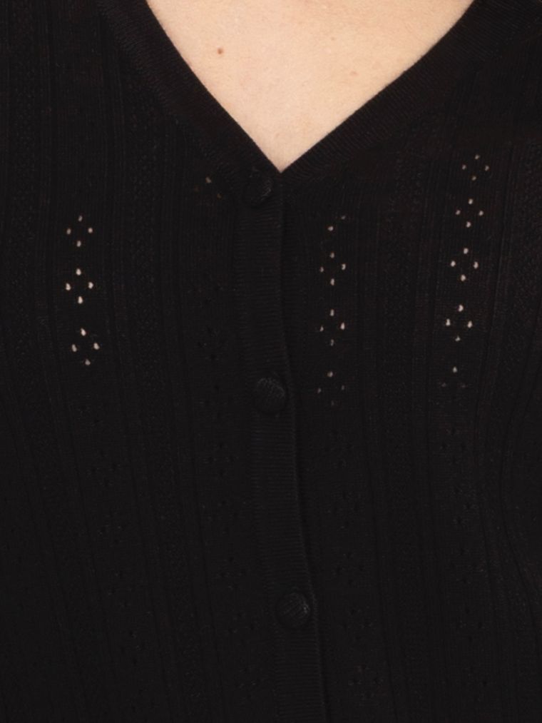 Sweter damski, rozpinany, czarny, Sublevel