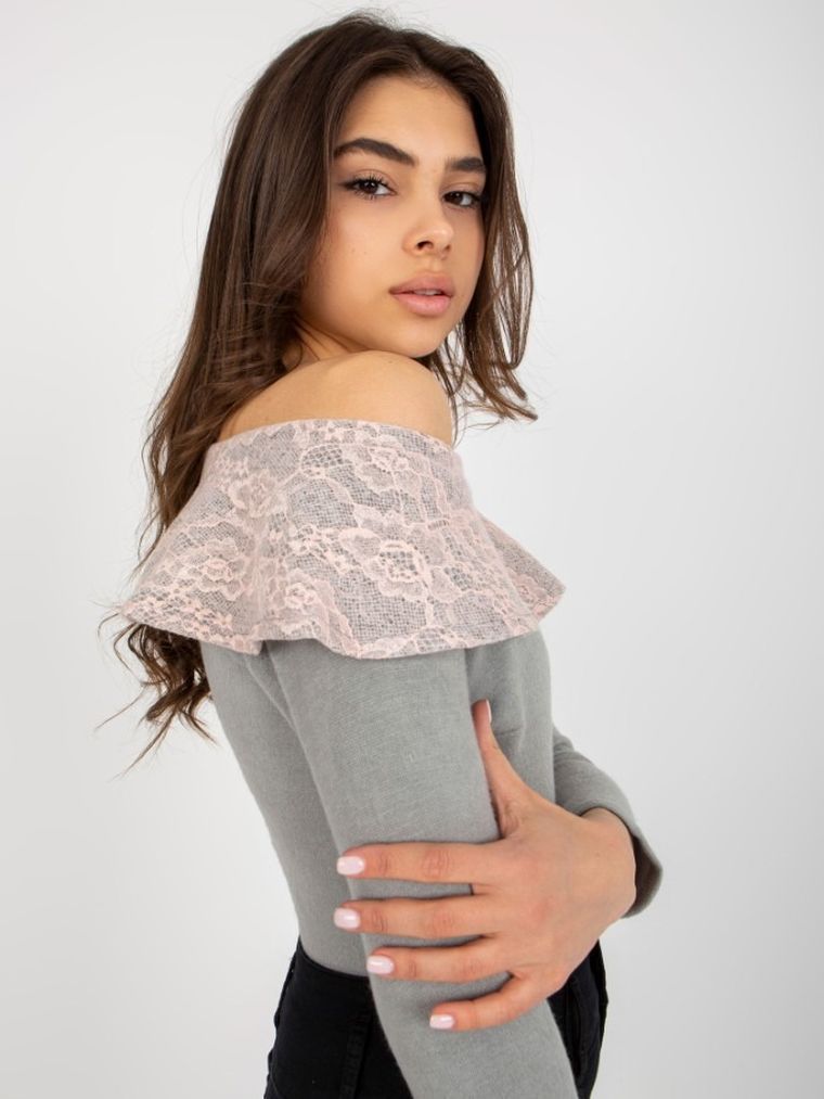 Sweter damski, szary, Lakerta