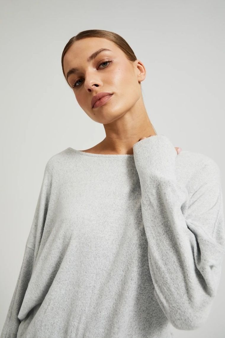 Sweter damski, szary, Moodo