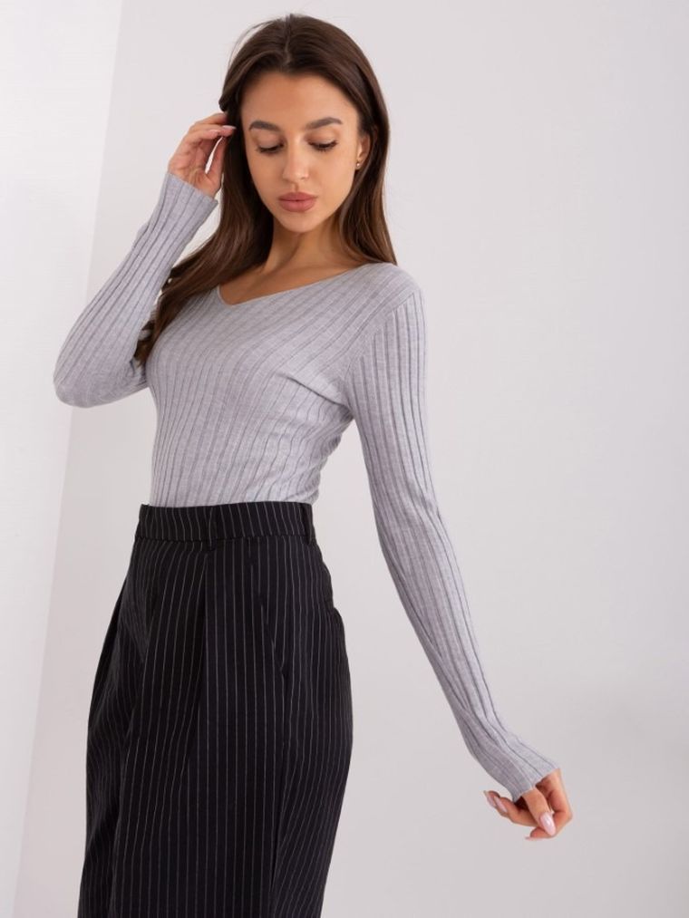 Sweter damski, szary, P-M