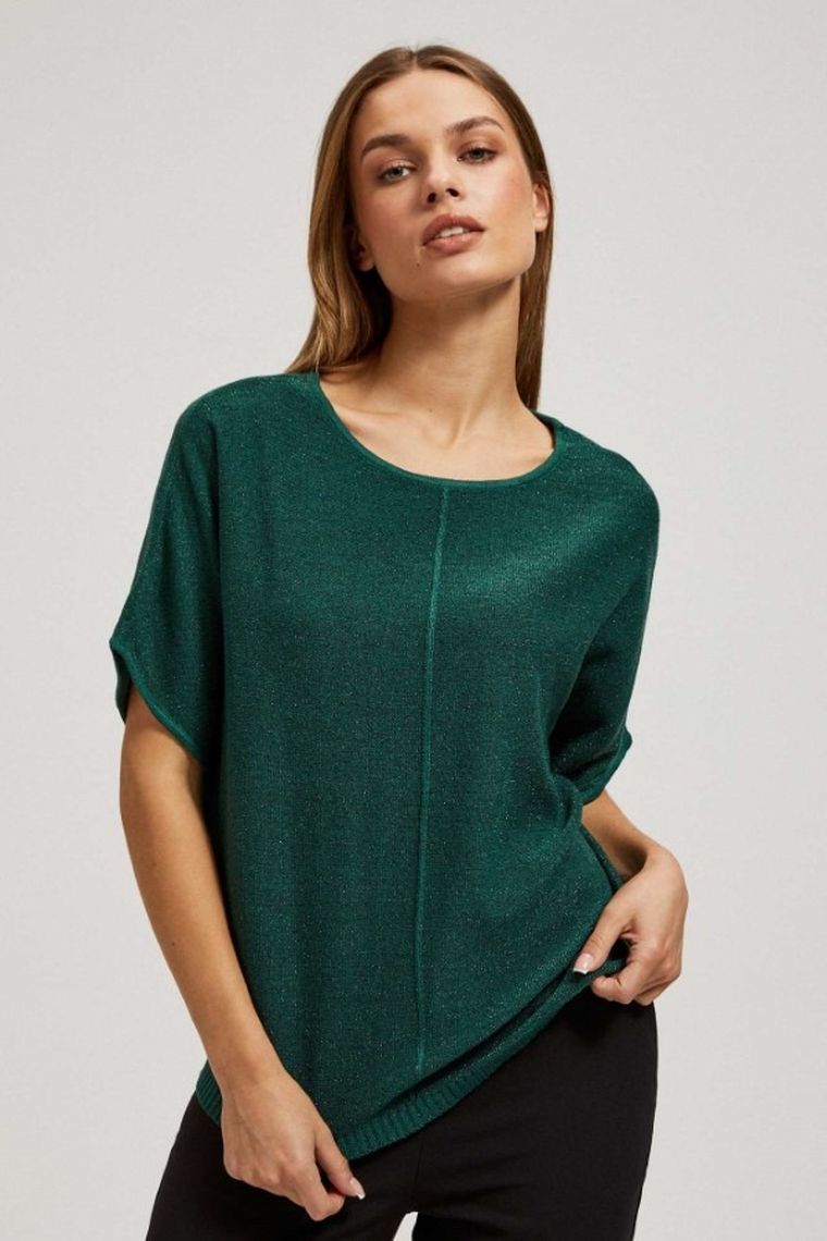 Sweter damski, zielony, Moodo