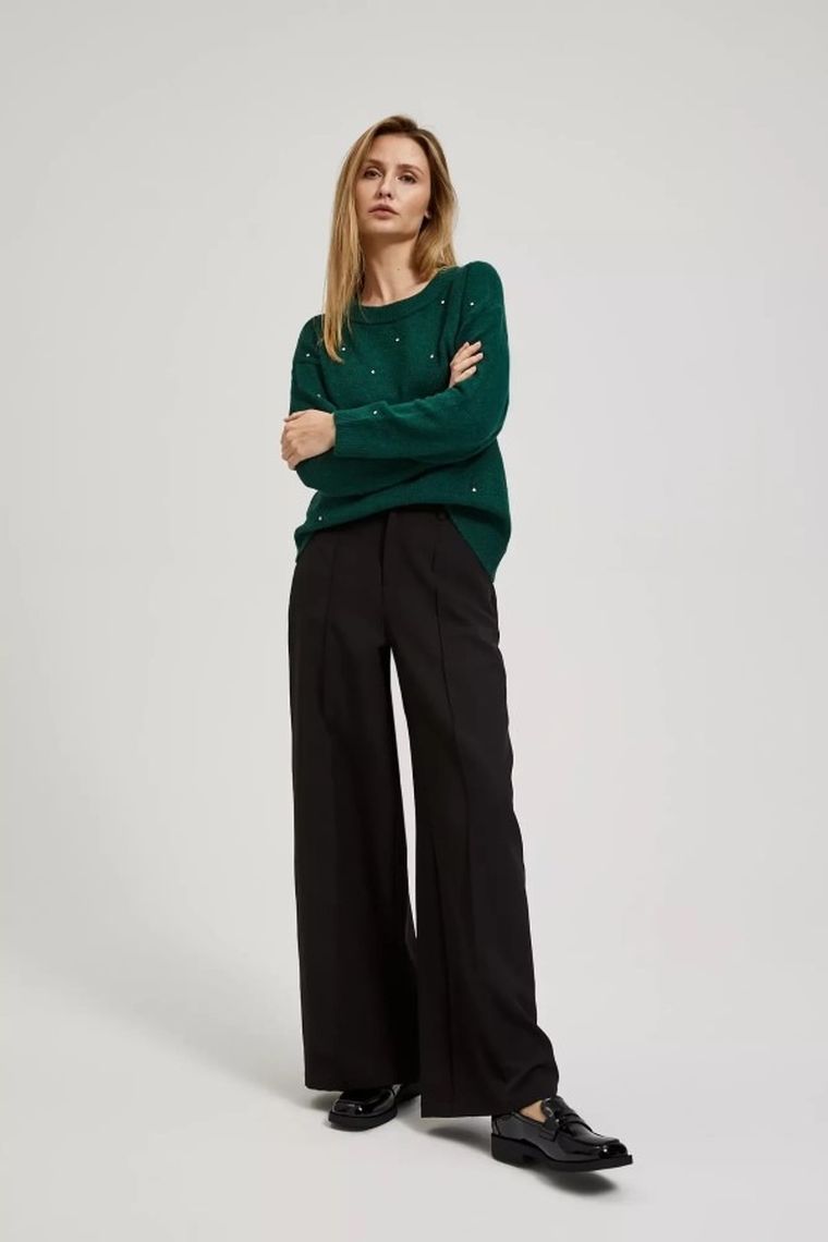 Sweter damski, zielony, Moodo