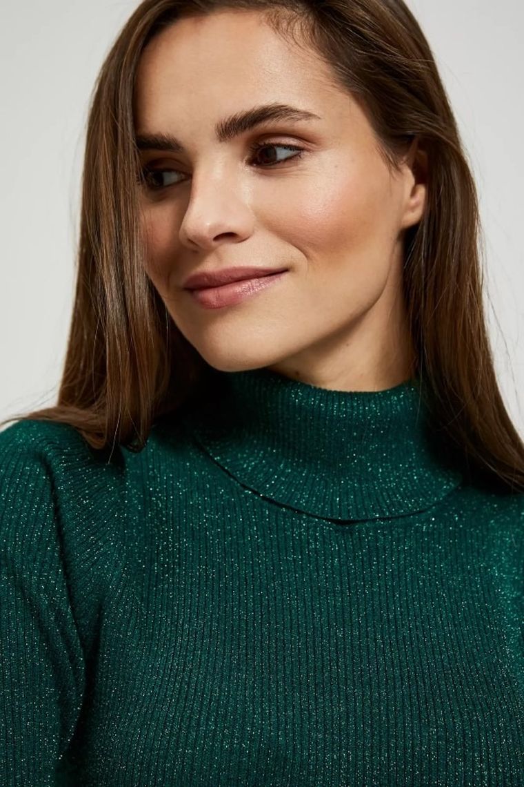 Sweter damski, zielony, Moodo