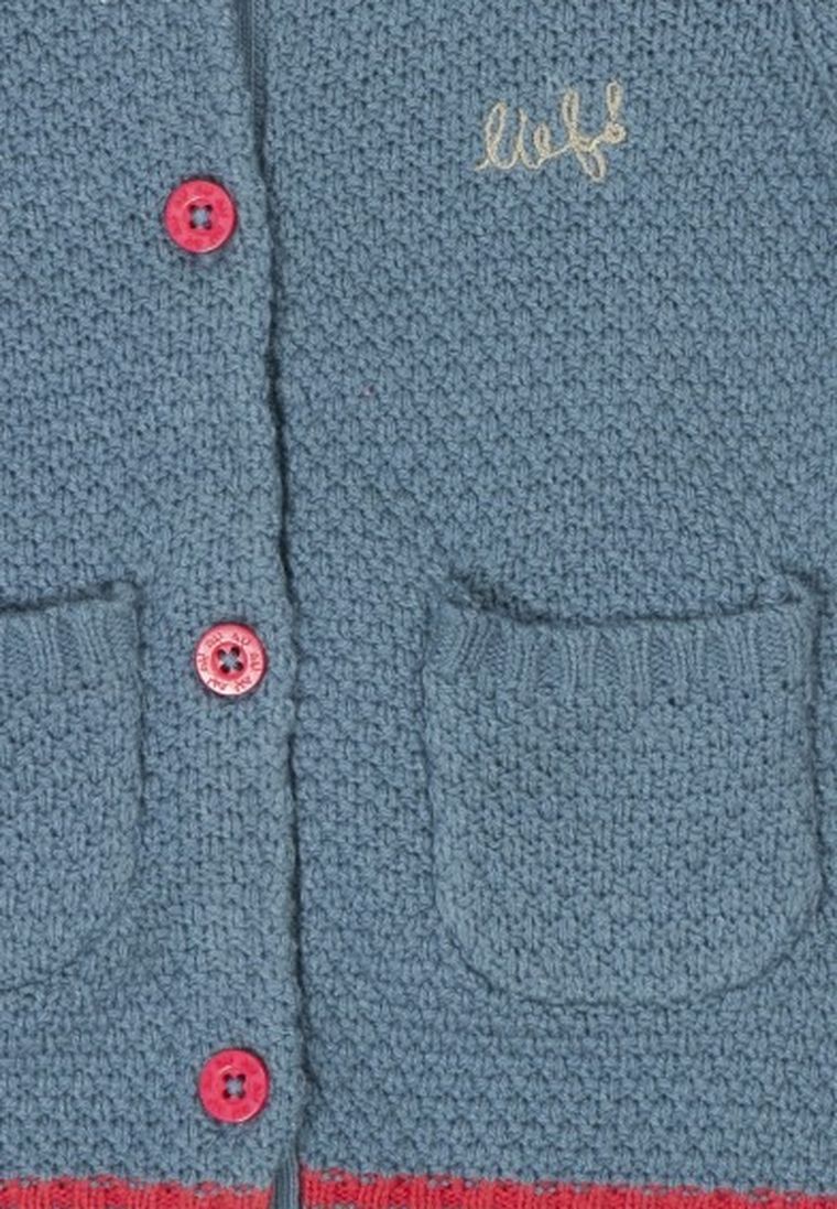Sweter dziewczęcy rozpinany, niebieski, Lief