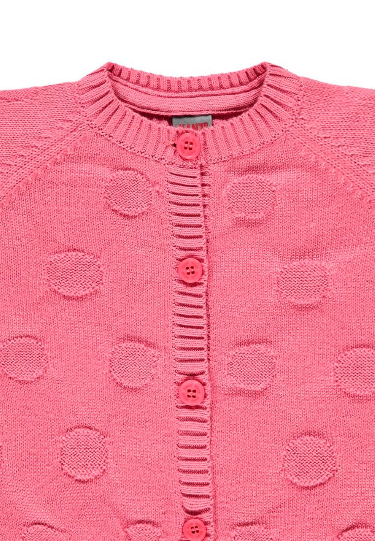 Sweter dziewczęcy, rozpinany, różowy, Kanz