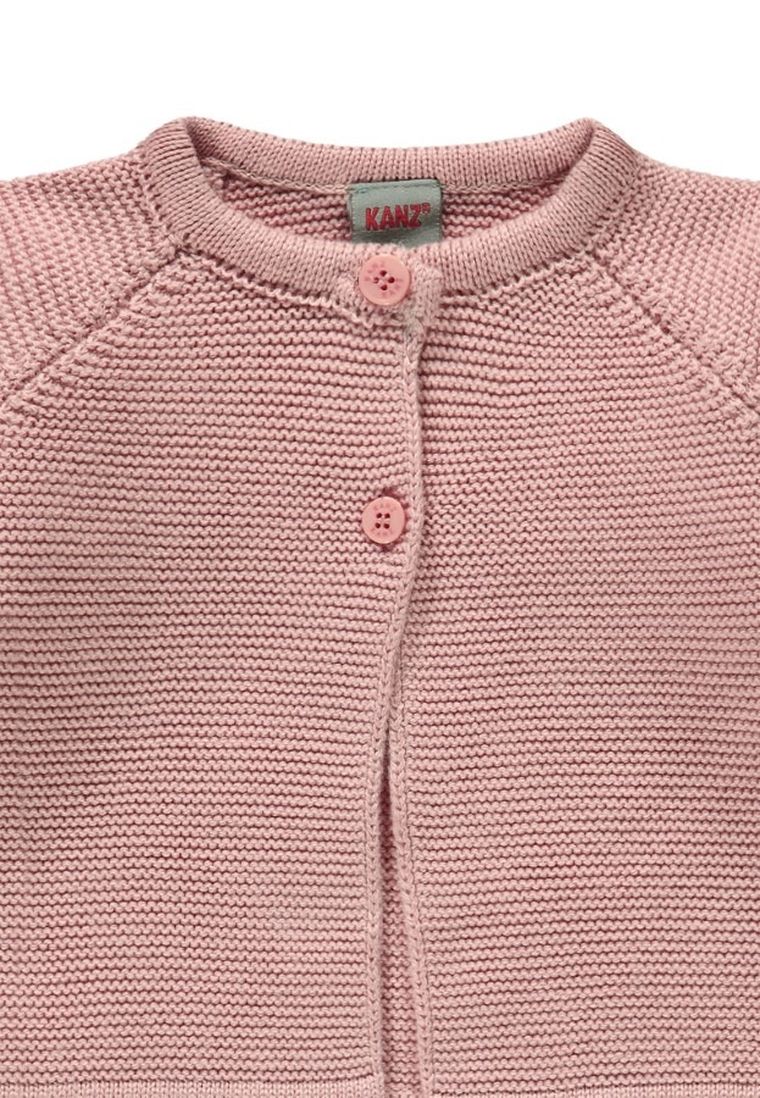 Sweter dziewczęcy, rozpinany, różowy, Kanz