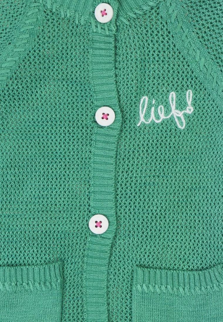 Sweter dziewczęcy, rozpinany, zielony, Lief