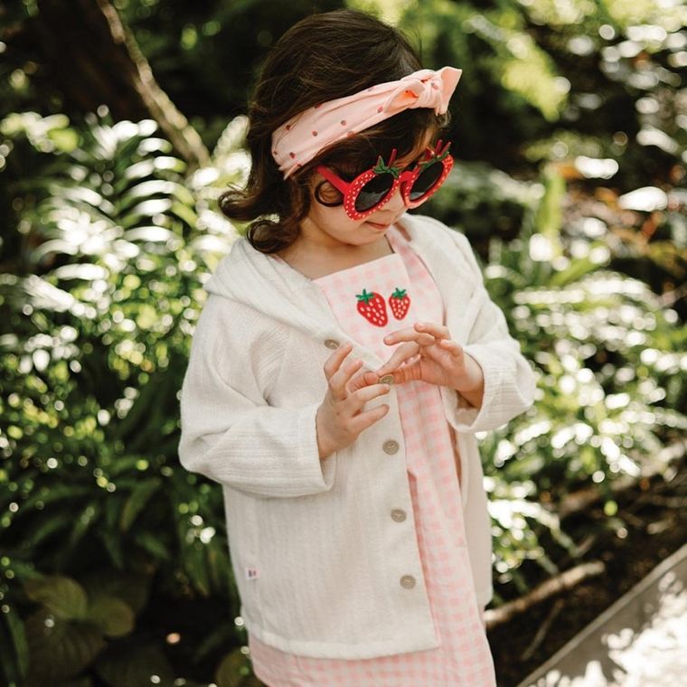 Sweter dziewczęcy z kapturem, rozpinany, ecru, Eevi