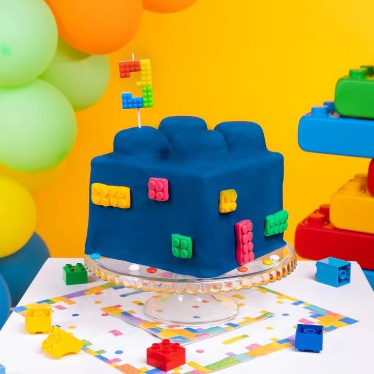 Świeczka, cyfra 3, klocki