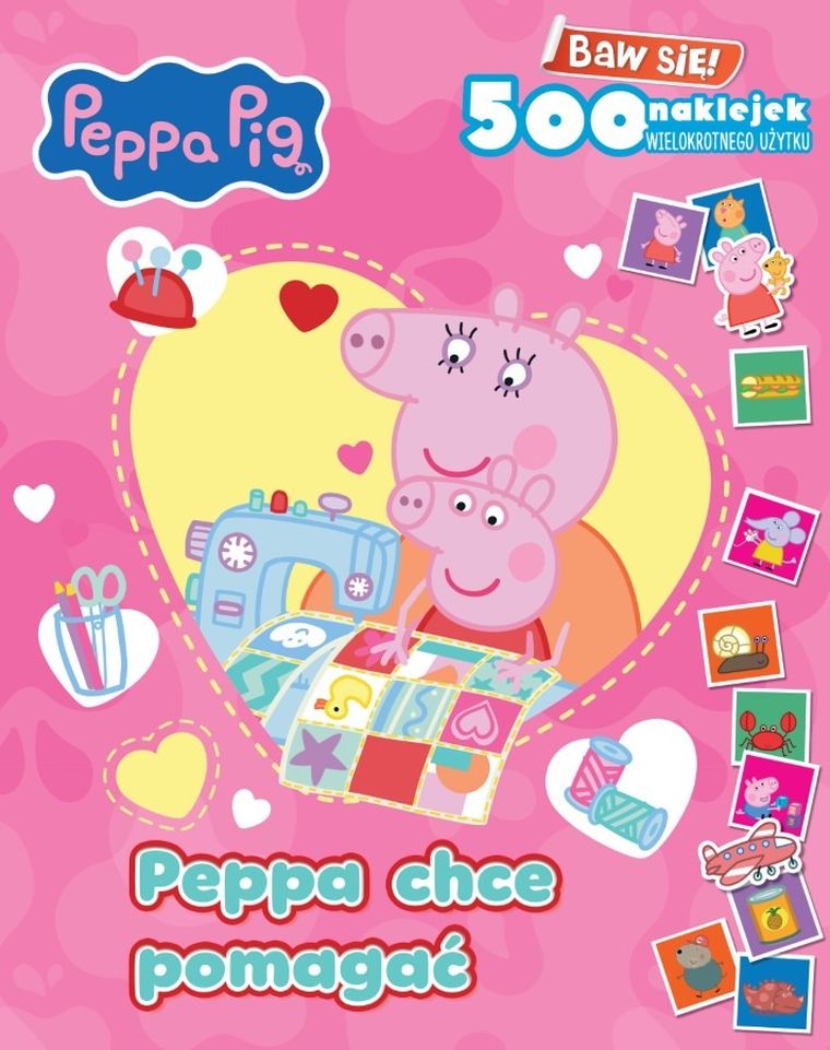 Świnka Peppa chce pomagać z naklejkami