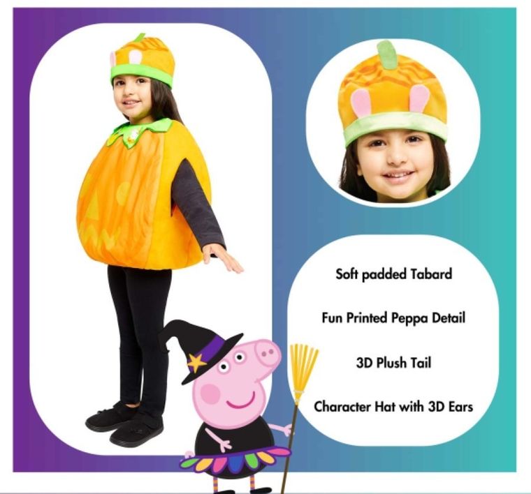 Świnka Peppa, dynia, strój, rozmiar 98/104