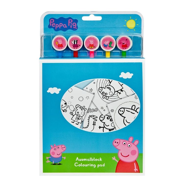 Świnka Peppa, kolorowanka, zestaw kreatywny