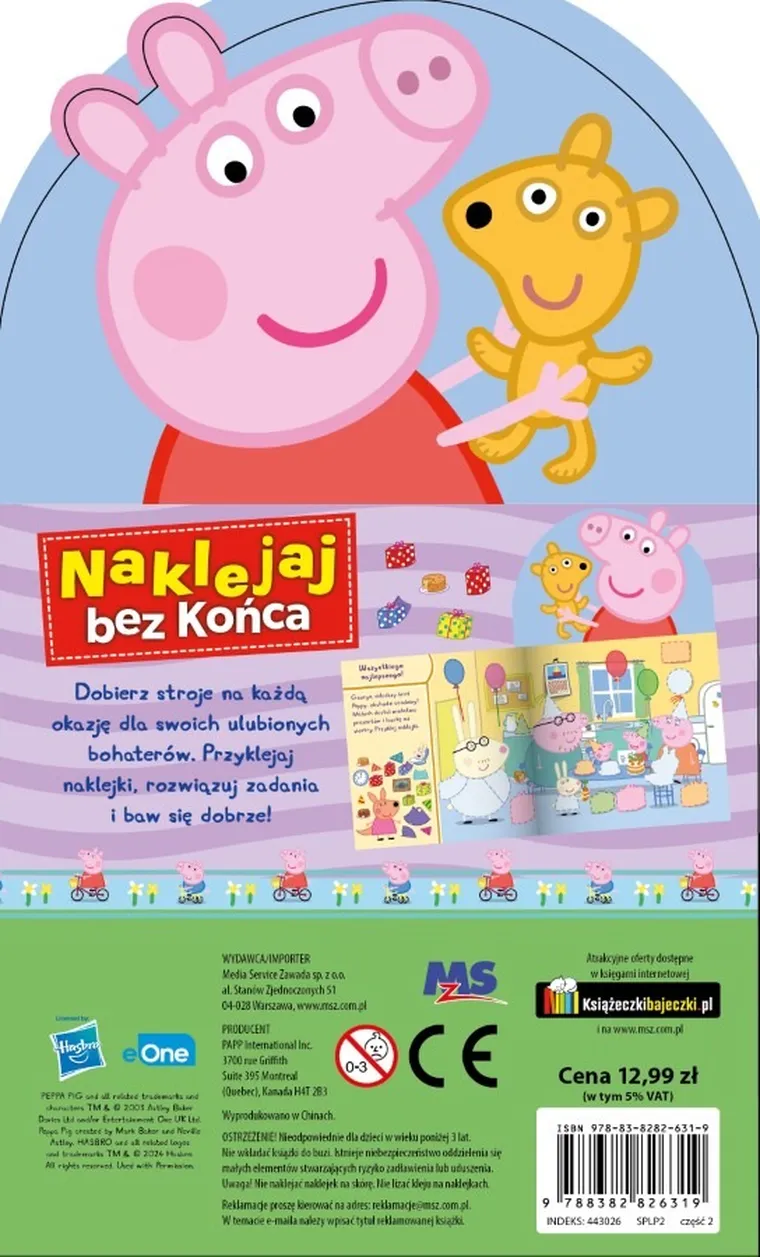 Świnka Peppa. Naklejaj bez końca. Ubrania na każdą okazję