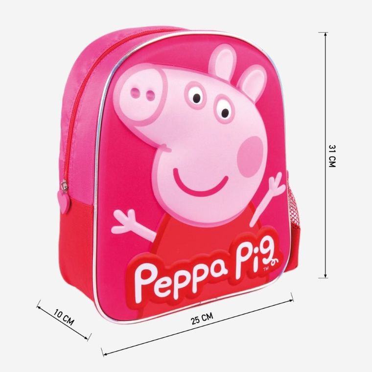 Świnka Peppa, plecak 3D dla przedszkolaka, różowy