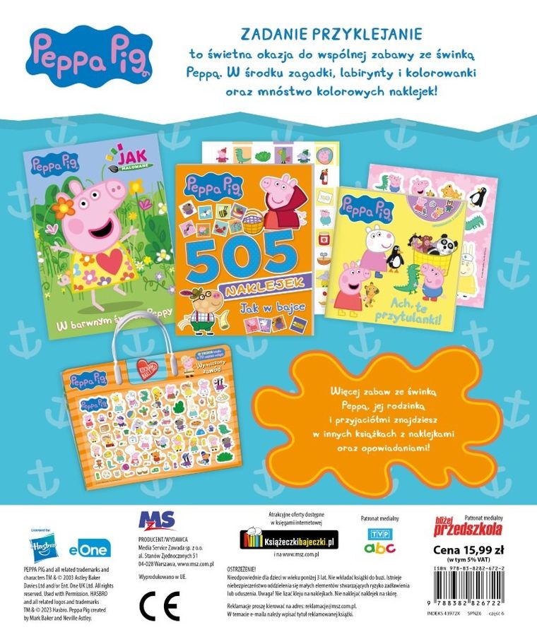 Świnka Peppa. Zadanie Przyklejanie. Część 6