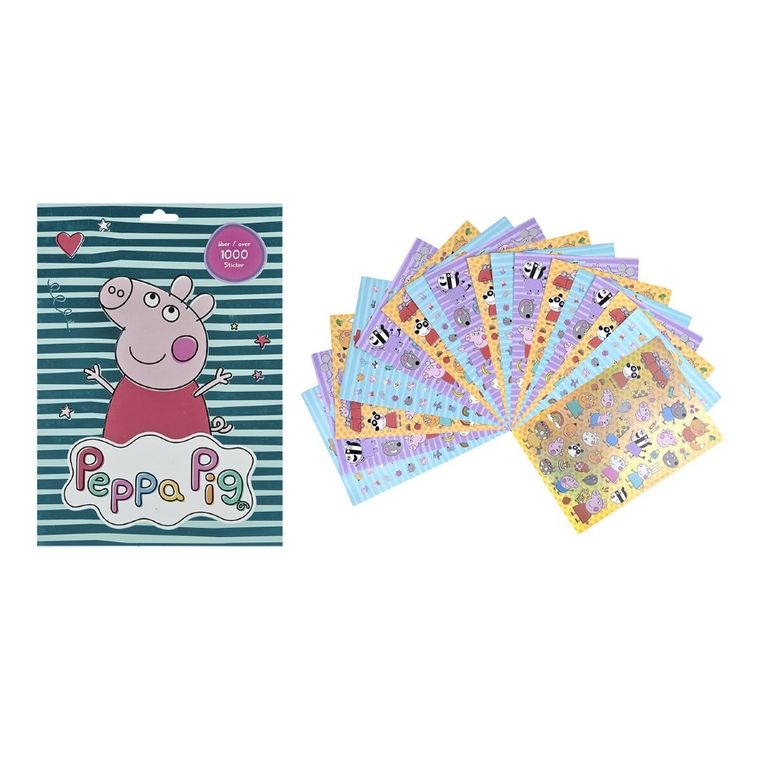 Świnka Peppa, zestaw 1000 naklejek