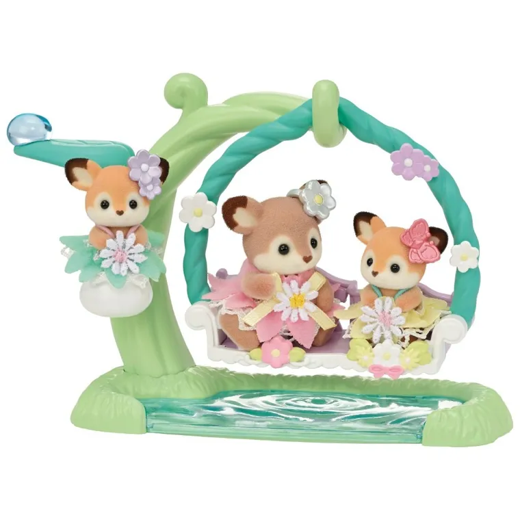 Sylvanian Families, Jelonki na kwiatowej huśtawce, zestaw z figurkami, 5801