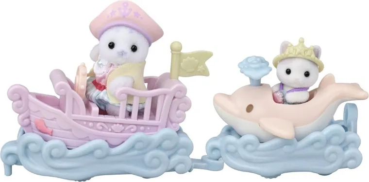 Sylvanian Families, Morskie pojazdy w parku rozrywki, zestaw z figurkami, 5820