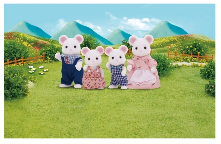 Sylvanian Families, rodzina białych myszek, zestaw figurek, 4121