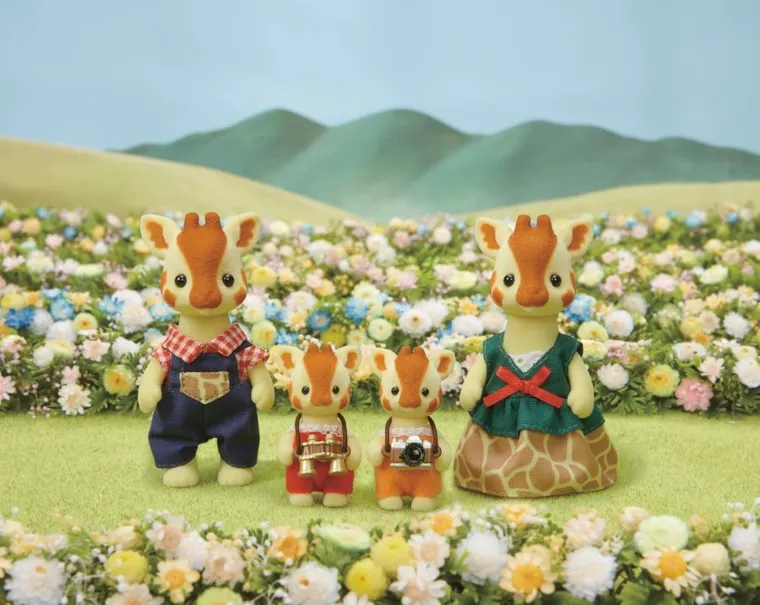 Sylvanian Families, rodzina żyraf z długą szyją, zestaw figurek, 5639