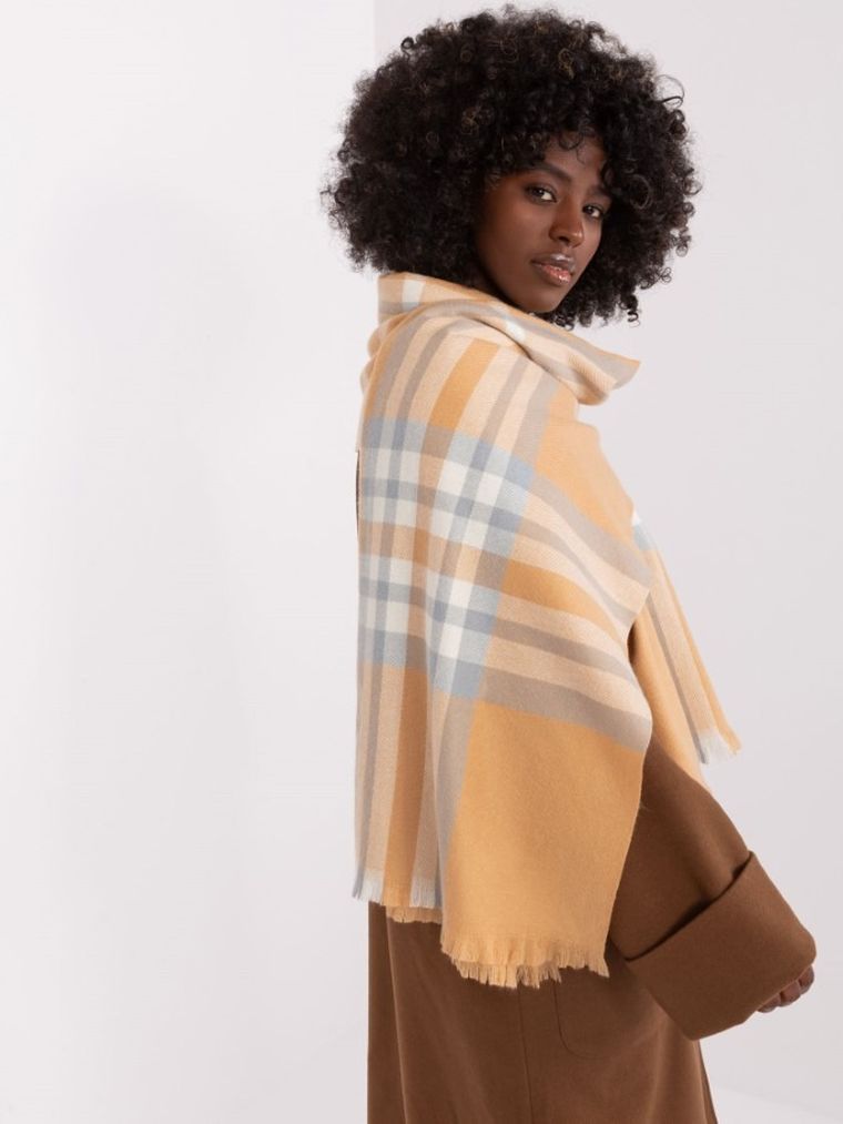 Szalik damski, beżowy, Italy Moda