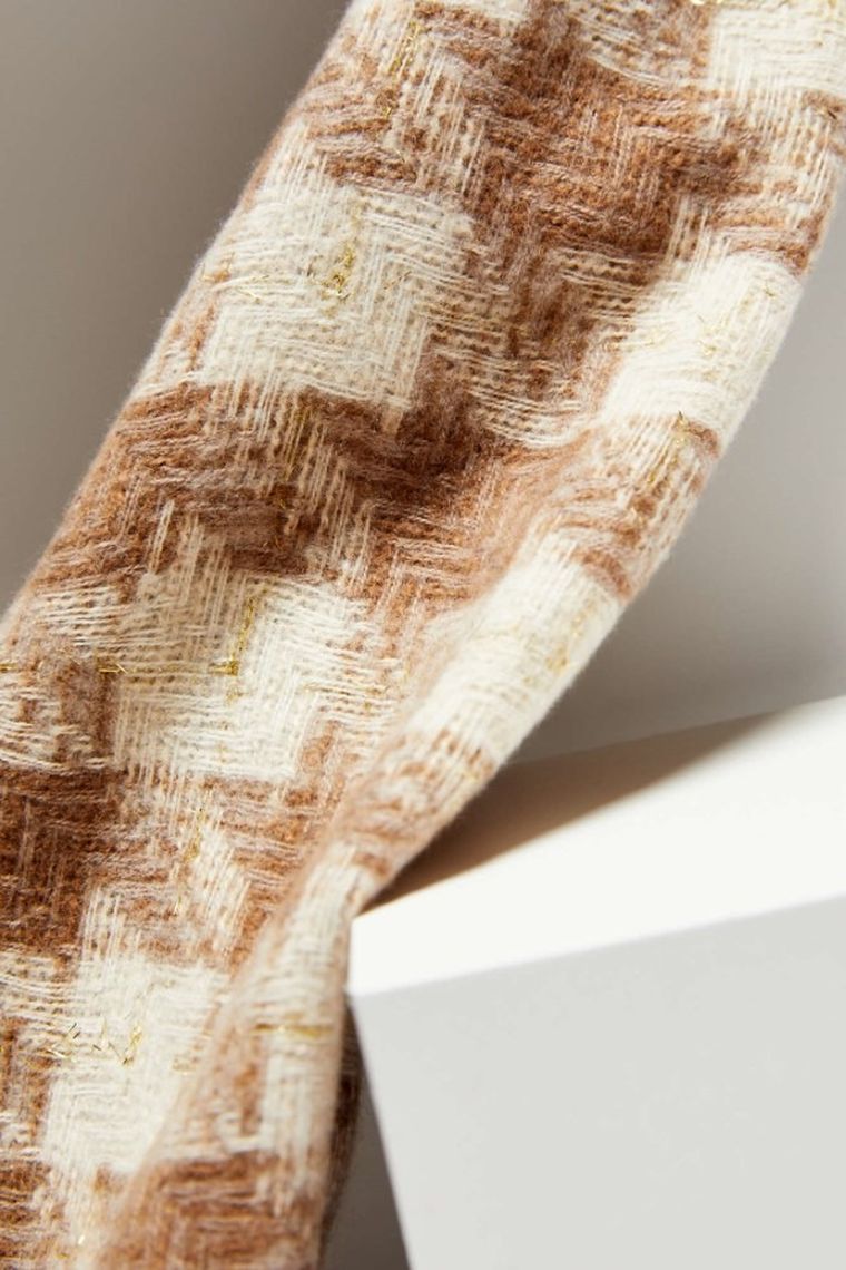 Szalik damski, beżowy, Moodo