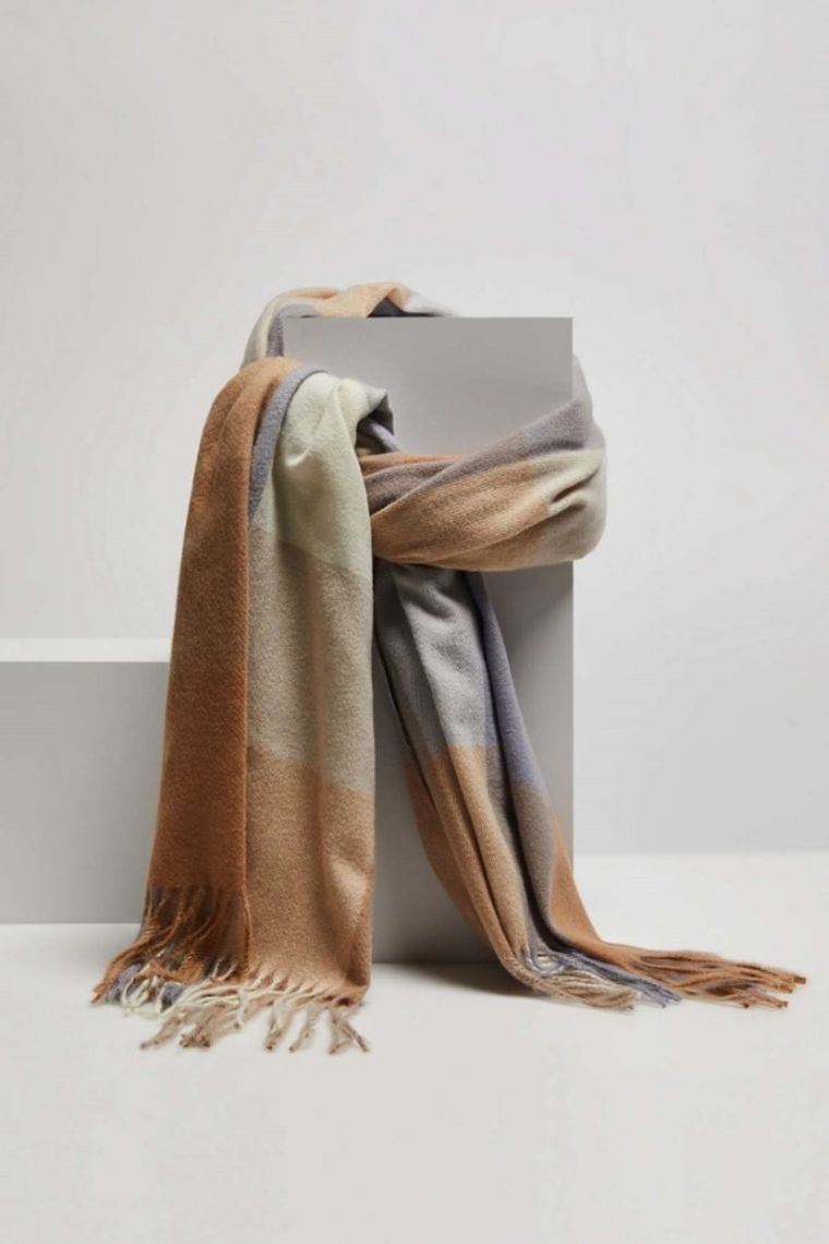 Szalik damski, beżowy, Moodo