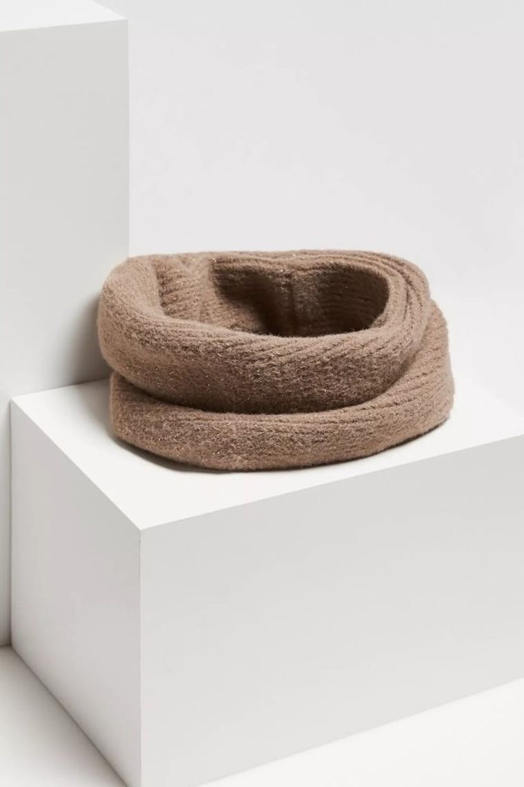 Szalik damski, beżowy, Moodo