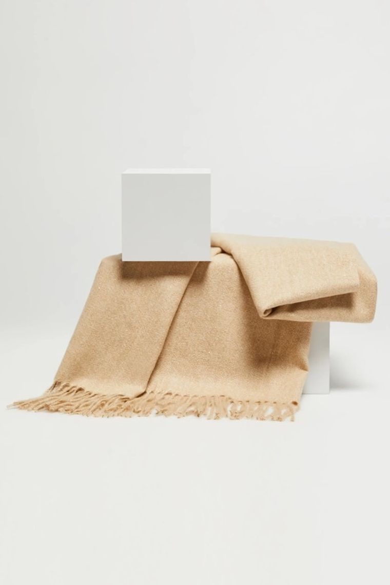 Szalik damski, beżowy, Moodo