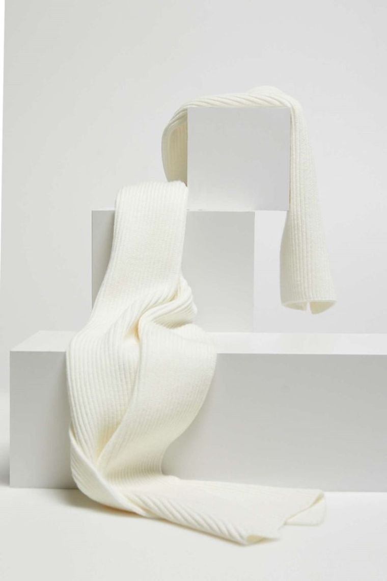 Szalik damski, biały, Moodo