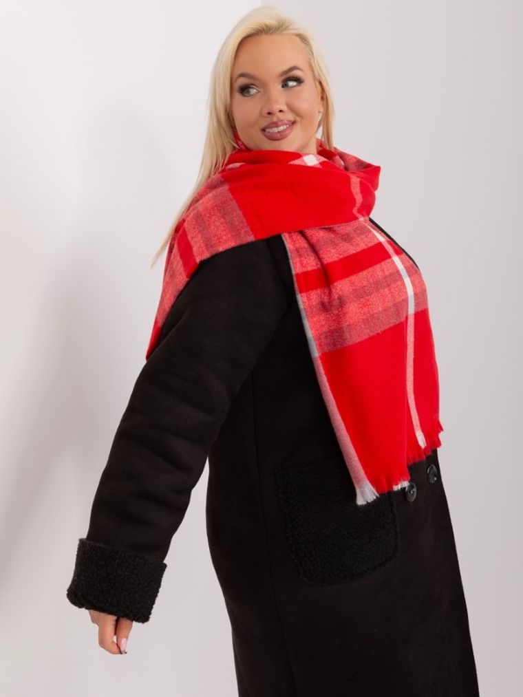 Szalik damski, czerwony, Italy Moda